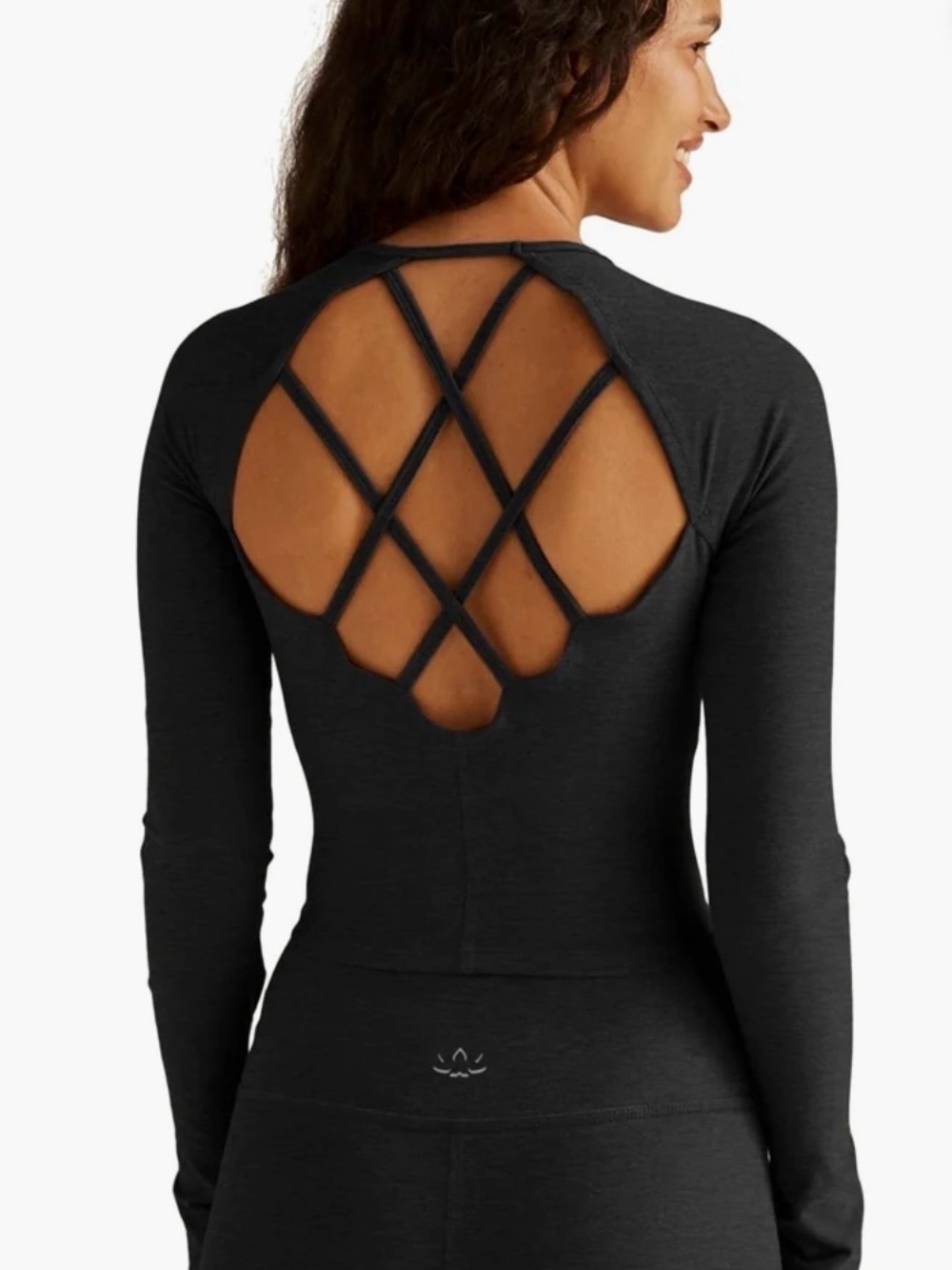 Beyond Yoga Spacedye Enlighten Cropped Pullover – Darkest Night